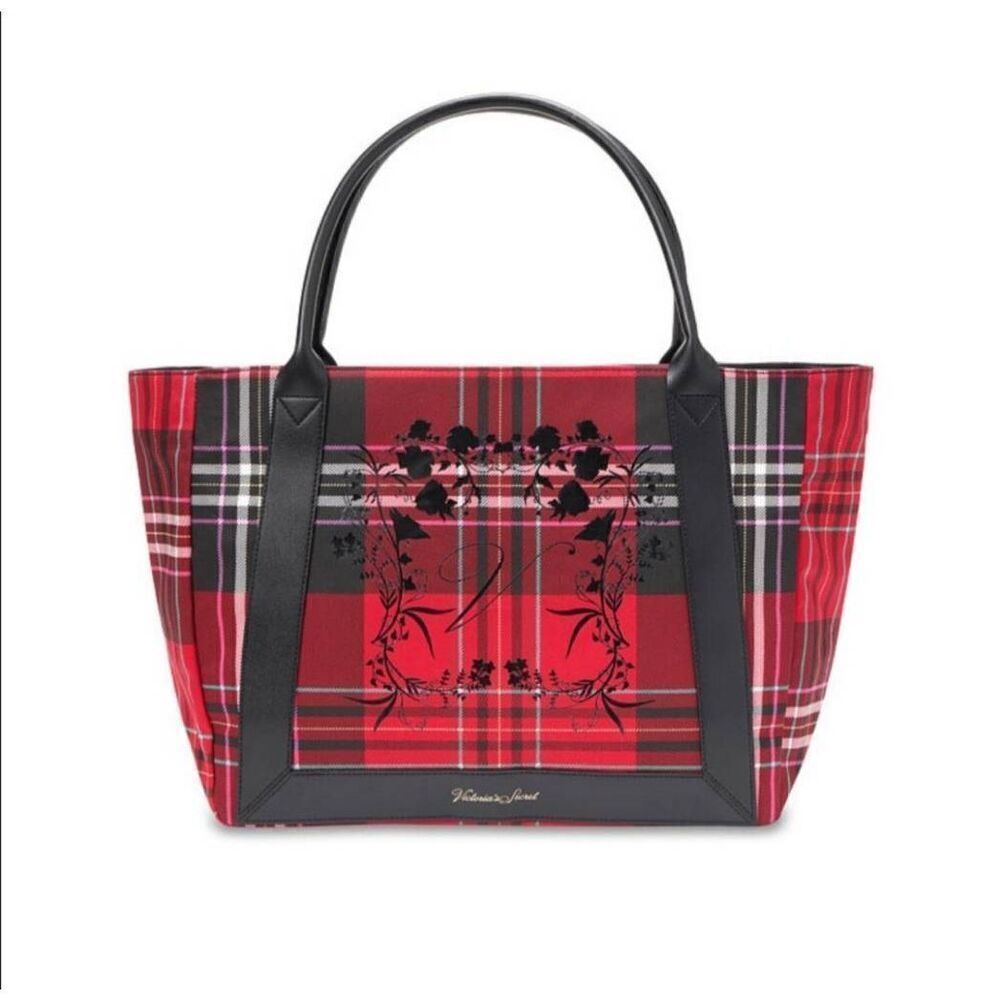 Victoria's Secret Plaid Red|Black Weekender Limited Edition 2020 Holiday Shoulde